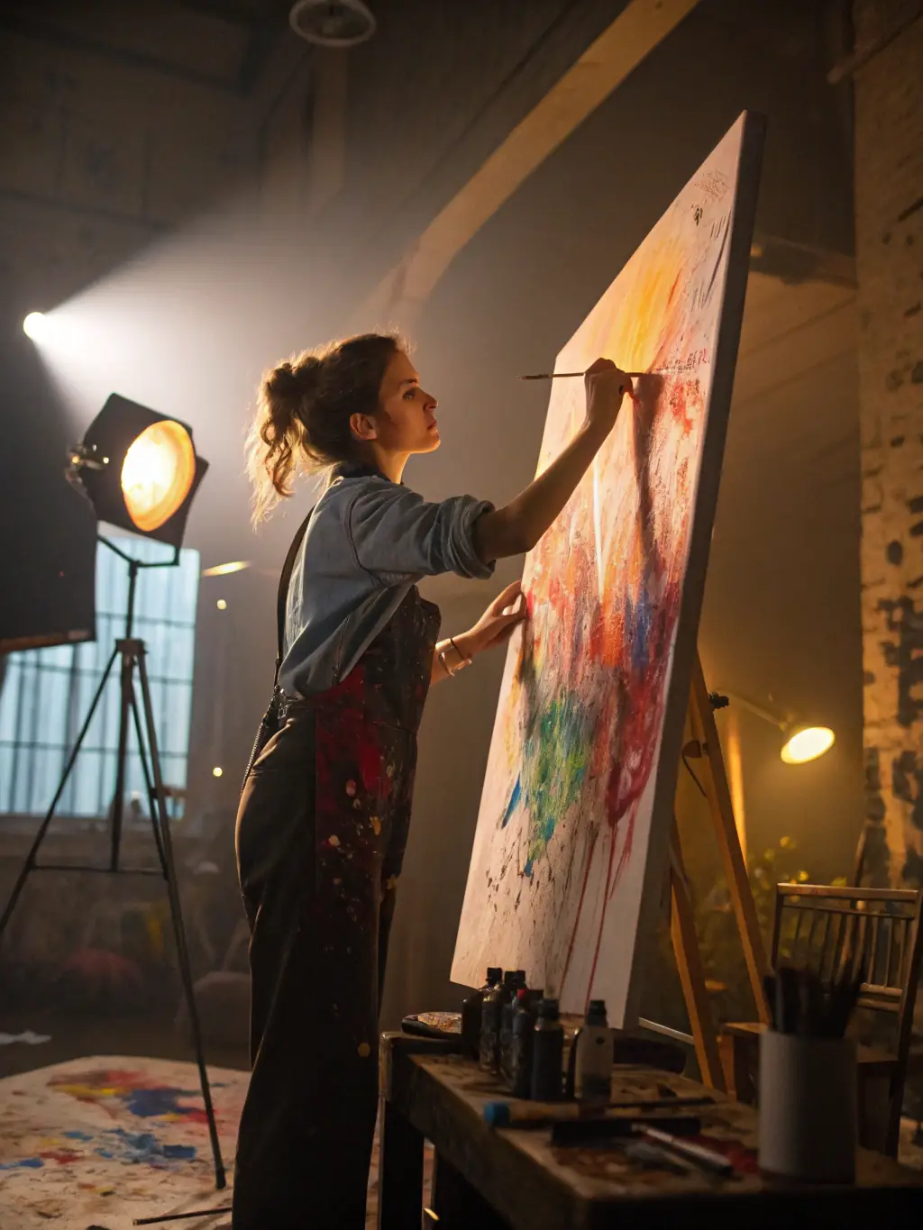 A photograph of a CentroCare resident participating in a therapeutic art session, showcasing the center's commitment to holistic mental health recovery through creative expression.